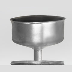 Turbo Moka 3-cup aluminium funnel spare part, with the extended stem that sits deeper in the boiler